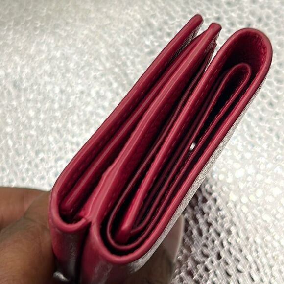 Saint Laurent Trifold Compact Mini Wallet Pink Leather Summer Luxury Minimalist - Picture 12 of 14